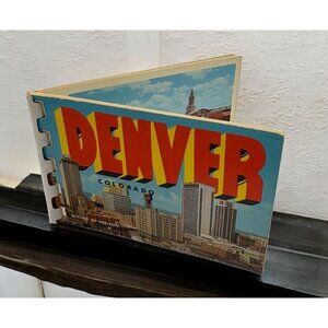 Vintage Denver Colorado Souvenir Mini Photo Book 11 Kodachrome Repros